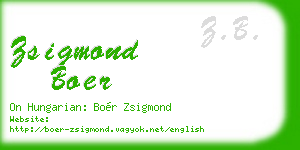 zsigmond boer business card